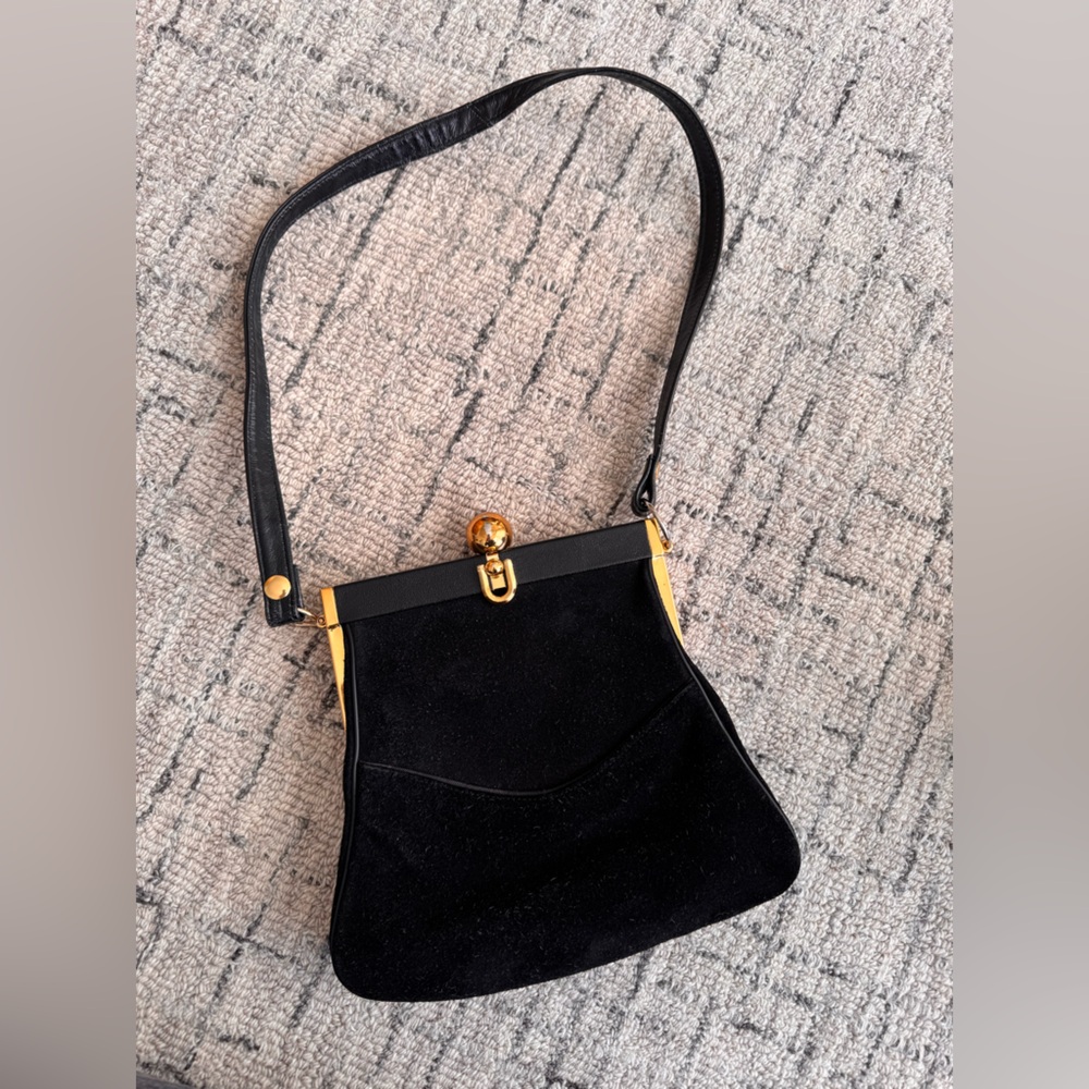 Triangle NYC vintage suede handbag